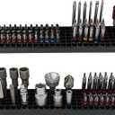FREE ZONE Bit Organizer Set (Black)  158-Hole Bit Storage  1/4" Hex Bits & Drive Bits Adapter Storage  Toolbox Storage (Tools Not Included)