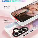 for Galaxy S25 Case Gold Sparkle Glitter Marble Slim Shockproof Cover Phone Case for Samsung Galaxy S25 5G 6.2 inch Pink Purple