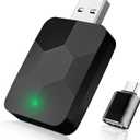 Wireless CarPlay Adapter - Convert Wired to Wireless CarPlay Dongle,2-in-1 Mini Size CarPlay & Android Auto,Plug & Play for Factory CarPlay Cars,Fast Auto Connect