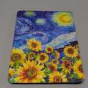 iPad 9.7 Case for iPad 6th Generation, iPad 5th Generation case, iPad Air 2 Case/iPad Air 1 Case 9.7-inch ipad case 6th generation Multi-Angle Adjustable Stand Auto Wake/Sleep, Starry Night Sunflowers