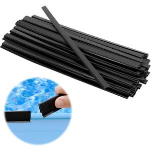 72PCS Coping Strips for Overlap Above Ground Pool Liner Coping Strips,Pool Coping Clips Replacement Kit for 28ft Round Pool (Black)