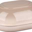 VORRINGARD Enameled Cast Iron Sourdough Bread Oven, Dutch Oven, Loaf Cast Iron Bread Pan for Homemade Bread Baking, Meatloaf Pan with Lid, 5QT, Latte