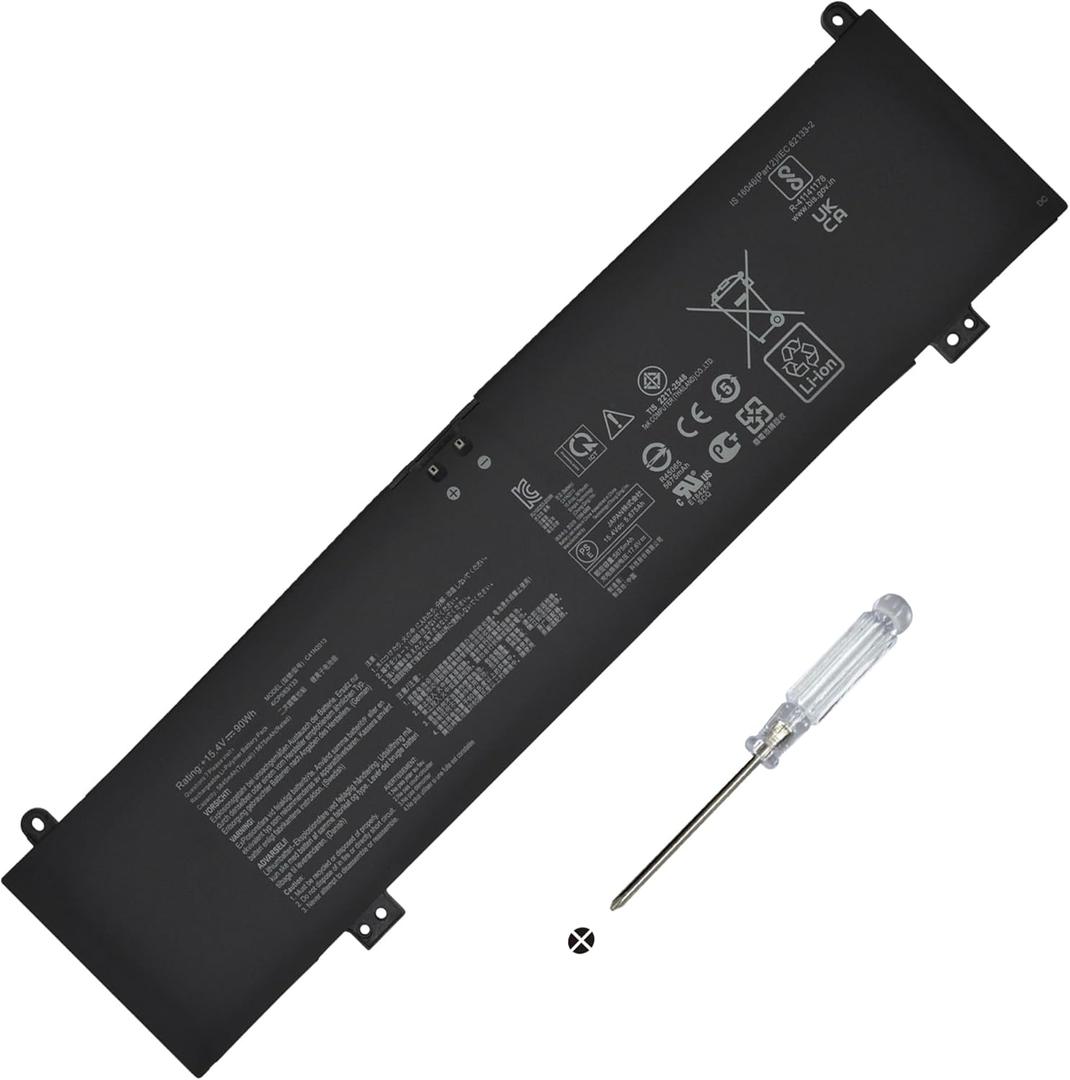 C41N2013 Laptop Battery for ASUS ROG Zephyrus G15 G513 G513QR G513QY G533 G533QS GA503 GA503QM G17 G713 G733 Zephyrus M16 GU603 S17 GX703 GX703HS GX703HSD GX701LV GX701LXS Series C41N2013-1 15.4V 90Wh