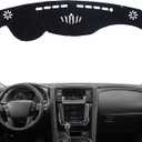 Dashboard Cover Dash Mat Fit for 2020-2017 Ni-ssan Armada /2013-2011 in-finiti QX56,2021-2014 QX80 (W/o HUD),Car Dash Board Mat Anti-Glare Carpet,Non-Slip Pad (Black)