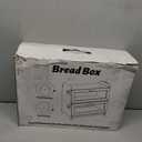 SNTD Bread Box - Kitchen Countertop Bread Storage Container with Bamboo Cutting Board, Adjustable Vent Hole Dials, Black