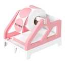 MUNBYN Label Holder for Rolls and Fan-Fold Labels, Thermal Sticker Roll Holder for Desktop Thermal Printer Shipping Supplies Industrial Paper, Pink