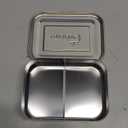 LunchBots Small Snack Packer Bento Box - Extra Small Divided Stainless Steel Snack Container - 2 Compartments for Fruits, Vegetables and Finger Foods - Dishwasher Safe  Stainless Lid