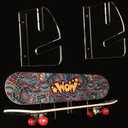 Skateboard Rack Wall Mount Double Layer Skateboard Display Rack Wall Mount Skateboard Shelf Skateboard Storage Rack Skateboard Deck Display Rack Skateboard Holder Wall (Transparent 1 pair)