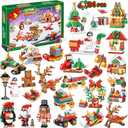 Advent Calendar 2025 Building Blocks - 24 Days Christmas Countdown with 24 Santa Xmas Stocking Stuffers Fillers, Christmas Gifts Party Favors for Boys, Girls, Toddlers and Kids