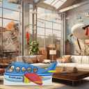 Chumia Airplane Cardboard Cutout Stand up Airplane Party Decorations Aircraft Life Size Photo Booth Props Large Background for Helicopter Themed Birthday Party Supplies