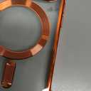 Meifigno Designed for iPhone 17 Pro Case 6.3", [Glitter Card & Wrist Strap] [Compatible with MagSafe] [2X HD Screen Protectors] Surround Raised Lens Protection for 17 Pro Case for Women,Cosmic Orange