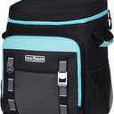 INSMEER Cooler with Wheels and Handle, 80 Cans/50L Rolling Cooler, Portable Soft Sided Cooler with Wheel, 2-in-1 Collapsible Trolley Cart, Large Coolerbag for Grocery Shopping