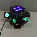 Moving Head DJ Lights 6-Arm Lamp with Remote Control 150w RGBW 4in1 LED DJ Stage Lights Moving Head Disco Light DMX512 & Sound Activated Rotating Light Starlight for Wedding Live House KTV Bar & Club