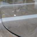 34" W 74" H Shower Glass Panel, Frameless Bathroom Shower Door, Fixed Glass Shower Panel with Clamps, 5/16"(8mm) Thick Clear Tempered Shower Door in Brushed Gold