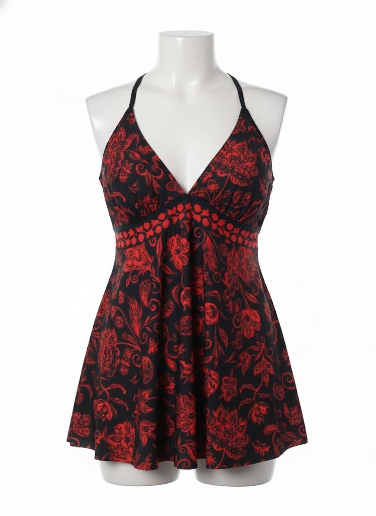 Women's Plus Size Floral Tankini Top XL
