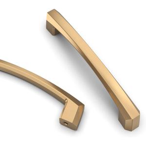 Asidrama 10 Pack 4 Inch(102mm) Champagne Bronze Kitchen Cabinet Handles, Brushed Brass Cabinet Pulls Kitchen Gold Cabinet Hardware for Cupboard Drawer Pulls