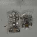 2 x 40mm Cup Inset Soft Close Cabinet Hinges for Thick Door Inset Concealed Cabinet Hinges with Screws Nickel Finish 2 Pcs