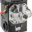 Air Compressor Pressure Switch Replacement LF10-4H with 95-125 PSI Range and 20A Rating, 4-Port