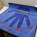 Flagship Carpets Get A Grip Childrens Time Out Children's Classroom or Playroom Carpet, Kids Room or Home Door Mat, Small Area Rug, 30" x 30", Rectangle, Blue