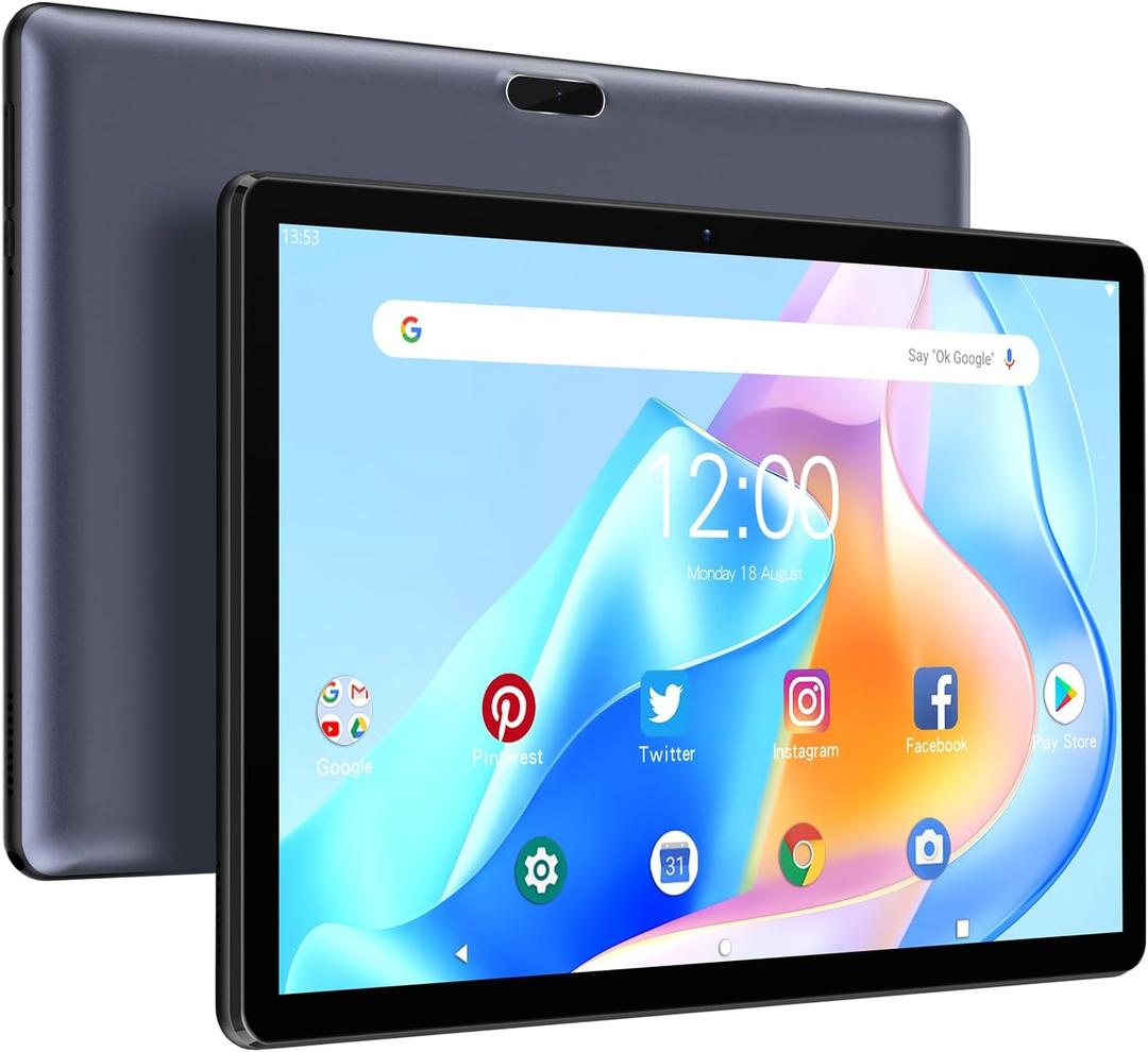 Android Tablet 10 inch,Tablets PC 3GB 32 GB,1.8GHz Processor,Dual Camera 8.0 MP,GMS Certified Tablet,Dual Speakers,HD Touch Screen,6000mAh Battery,WiFi,Bluetooth