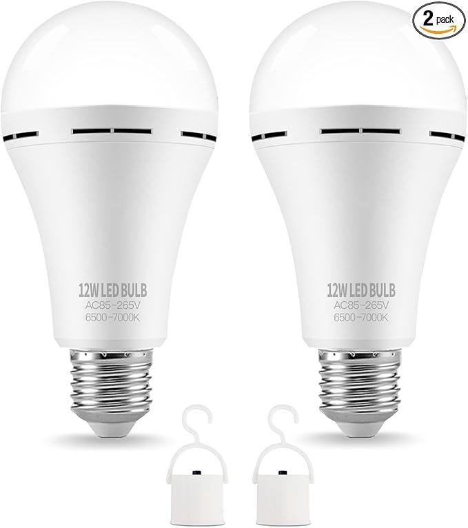 Lightning 15 Watt (100 Watt Equivalent) A19 Cool White LED Light Bulb, Medium Base 2 Pack
