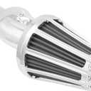 Air Cleaner Filter 90 Forward-Facing Intake Kit CNC Fit for Harley Touring Softail Dyna Sportster XL (Chrome Housing Grey Element, D For M8 Touring Trike17-UP,Softail 18-UP)