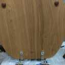 Mayfair Natural Oak Veneer Toilet Seat with Chrome Hinges, Elongated, Wood