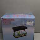 Fish Tank 2.4 Gallon Aquarium Kit with Humidifier 7-Color Auto-Looping 3 in 1 Quiet Pump with Filteration & Oxygenation & Circulation, Temperature Display, HD Glass (White)