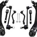 8PCS Front Control Arms with Ball Joint Sway Bar Link Tie Rods Boots Compatible with 2010-2013 Tucson 2011-2013 S-portage Suspension Kit CMS901211 CMS901210 ES800718 ES800717