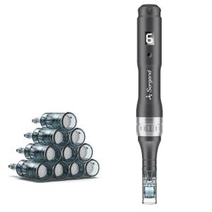 Microneedle Derma Roller Pen for Home Use - Microneedle Skin Care Tool for Men Women Home Use (Black)