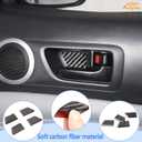 Aunginsy Inner Door Handle Bowl Cover Trim Compatible with Toyota Tacoma 2006-2015 Pickup Soft Carbon Fiber Front Rear Door Handle Cup Bowl Panel Scratches Protector Decorative Sticker Accessories