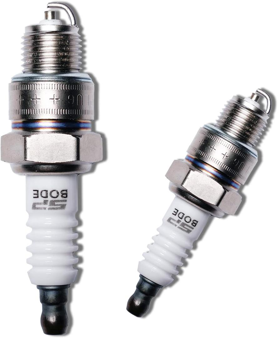 JMCHstore 2 Racing Spark Plug For FRP GMB100, Coleman CT100U CC100X Mini bike, Predator 79cc Engine, CK100 SK100 Go kart, Massimo MB100, E5TC E6TC E6RC (2 pack)