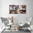 Pogusmavi Abstract Canvas Wall Art, Modern Minimalist Painting, Brown Room Decor, Framed Wall Art for Living Room, Bedroom, Office, 20x40IN