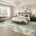 9x12 Area Rug Washable Large Neutral Modern Living Room Rugs