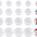 LYLYFAN 20 Pack Clear Plastic Fillable Ornament Ball for Christmas,Holiday, Wedding,Party,Home Decor 4 Sizes (50/60/70/80mm)