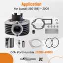 maXpeedingrods 11210-40B01 80cc Cylinder Piston Gasket Top End Kit for Suzuki Quadsport LT80 1987-2006 for Kawasaki KFX80 03-06