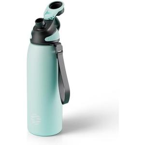 Fjbottle Stainless Steel Insulated Sports Water Bottle 32oz, BPA-Free, Double-Wall Vacuum, Magnetic Cap, No Straw, Cup Brush Included - Ideal Bottle for School, Fitness, and Outdoor Activities