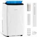 12,000 BTU Portable Air Conditioner, 4-IN-1 Portable AC Unit for Rooms Up to 550 Sq. Ft. with Cooling, Dehumidifier, Fan, Sleep, Auto Swing, LED Display, 24H Timer, Remote & Installation Kits Included