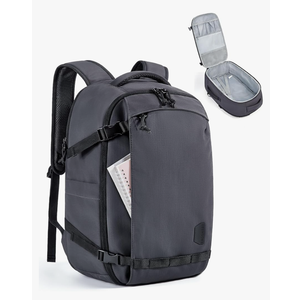 BAGSMART Blast Travel Backpack, 15.6 Inch Carry On Backpack Flight Approved, TSA Approved Personal Item Travel Bag, Water Resistant Weekender Bag Luggage Daypack, Charcoal