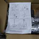 LASENCHOO Black Farmhouse Chandeliers for Dining Room Light Fixture, Rustic Metal Traditional Candle Chandelier for Bedroom Kitchen Living Room Entryway Foyer Farmhouse Light Fixtures Ceiling Hanging