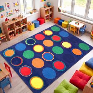Breling Classroom Rug for Kids 6x9 ft, Elementary Preschool Carpet Playmat