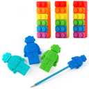 Sensory Chew Pencil Toppers for Autistic Kids, Teens, Adults, 6-Packs Food-Grade Silicone Sensory Chewable Pencil Covers for Autism, ADHD, SPD, Anxiety, Oral Motor Therapy, Mixed Types