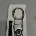 Anweller Fingerprint Cable Lock, 14" Long Shackle Small Padlock, Keyless Entry Biometric Bluetooth Smart Waterproof Combination Pad Lock for Gate Outdoor Fence Fridge Cabinet Locker Pool Bike - Silver