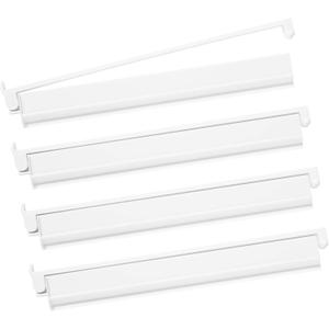 Mahjong Racks with Pushers 4PCS Set Majiang Tile Holder Acrylic Mahjong Racks Accessories and Gifts(White)