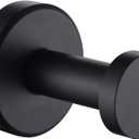 APLusee Matte Black Robe Towel Hook, 304 Stainless Steel Round Coat Hook for Home Storage, Wall Mount