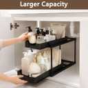 Under Sink Organizer for Bathroom & Kitchen, Large Capacity 2-Layer Sliding
