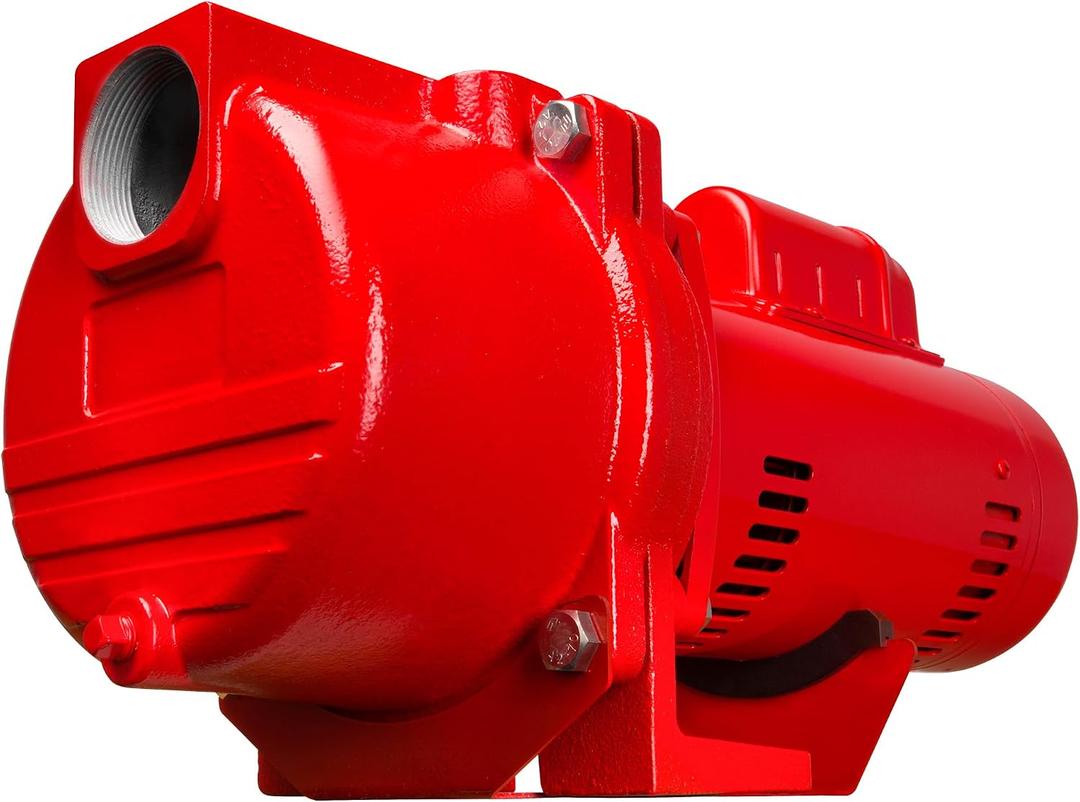 Red Lion RL-SPRK150 Sprinkler/Irrigation Pump, 115/230V, 71 GPM, 1.5 HP Thermoplastic Impeller, For Water Sources Down To 25' Deep, Handles Up To 14 Sprinklers (1/2" Fittings) Per Zone, 97101501