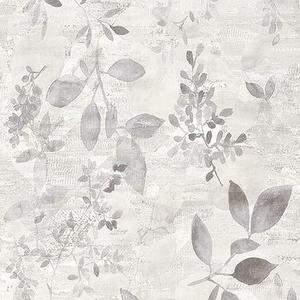 GaliGali Peel and Stick Wallpaper, Grey Floral Wall Paper, Self-Adhesive Wallpaper Peel and Stick Removable Vinyl Waterproof Contact Paper for Home Decor, 17.3" x 393 ", No.5198-10