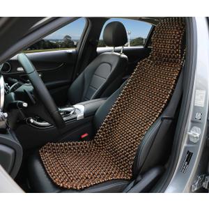 Natural Wood Beaded Seat Cover Massaging Cooling Cushion for Car Truck. Keeps The Back from Getting Sweaty While Driving. Makes Driving More Bearable and Less Painful On Long Trips