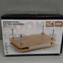 Book Binding Kits, Bamboo Wood Book Press with Plastic Bone Folder, Waxed Thread, Book Binding Materials for Beginners Bookbinding Supplies